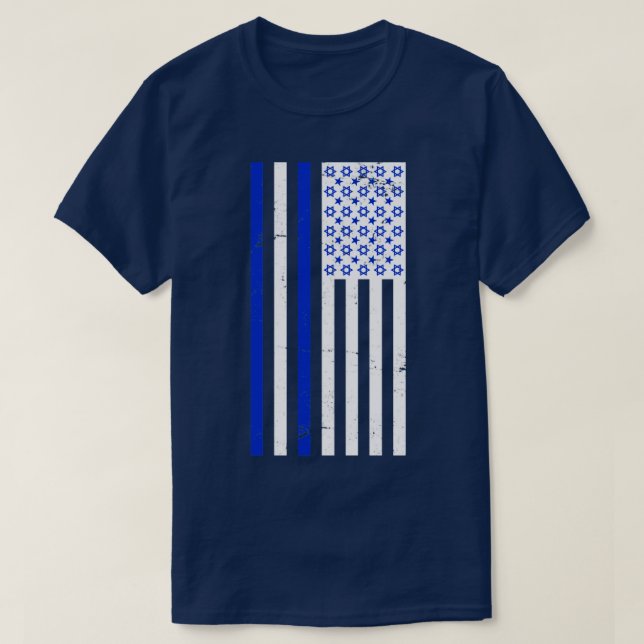 Israel USA Flagga Israel T Shirt (Design framsida)