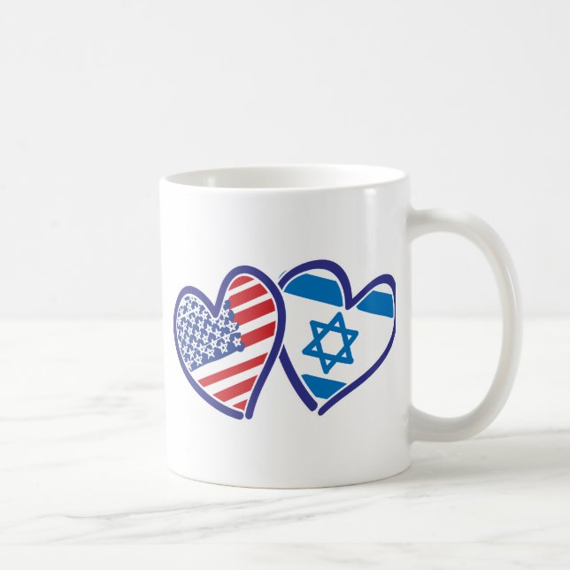 Israel USA Kärlek Kaffemugg (Höger)