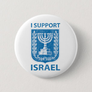 Israel vapensköldvintage knapp