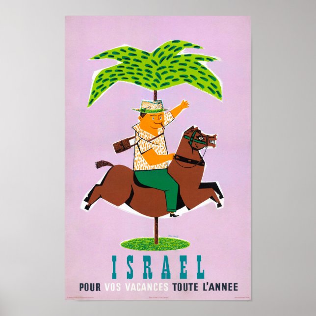 Israel Vintage resor Poster återställt (Framsidan)