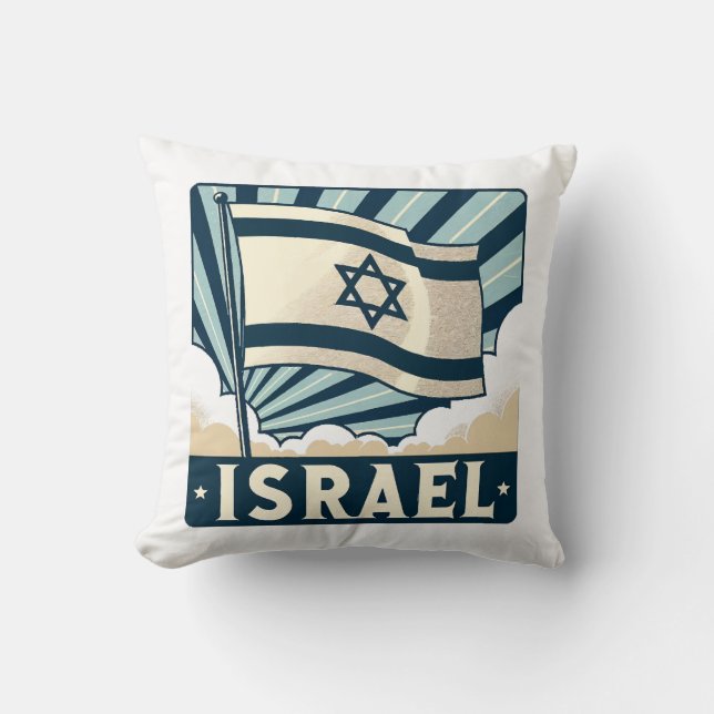 Israel Vintage resor Poster Kudde (Framsida)