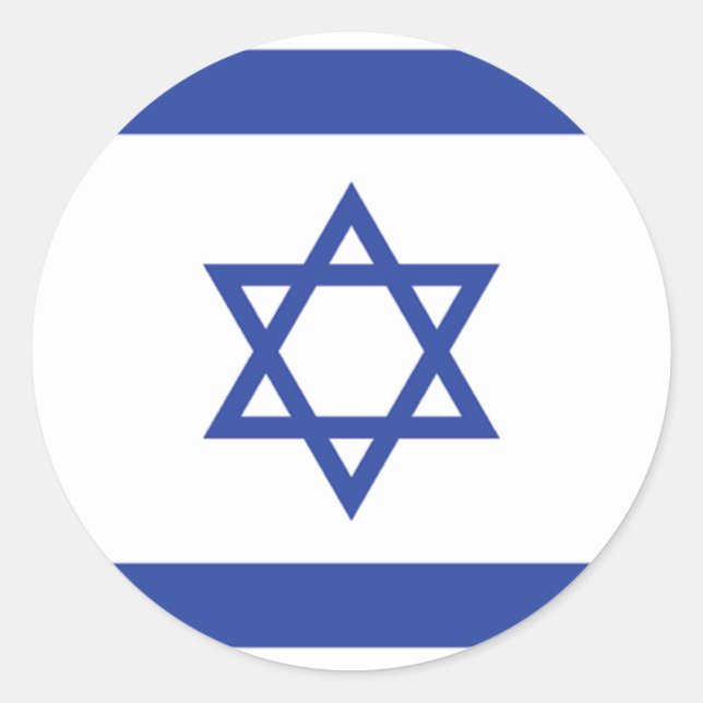 israeli Flagga Runt Klistermärke (Framsida)