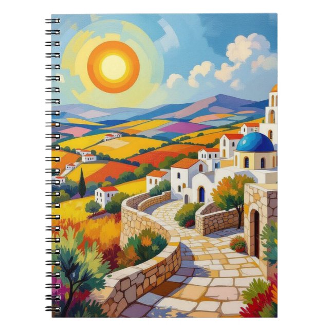 Israeli Landscape Notebook – Colorful & Inspiring  Anteckningsbok (Framsidan)