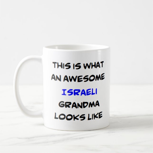 Israeli morma, fantastisk kaffemugg (Vänster)