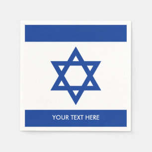 Israelian flagga av Israel beställnings- Pappersservett