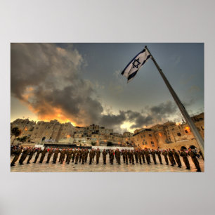 IsraelIDF-soldater på den westerna Poster