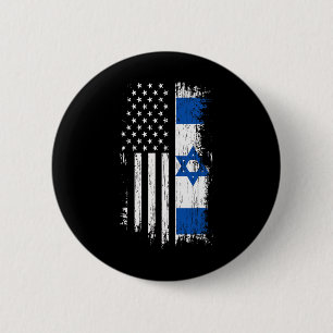 Israelisk amerikansk flagga - Pride Israel Usa T-s Knapp