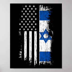 Israelisk amerikansk flagga - Pride Israel Usa T-s Poster