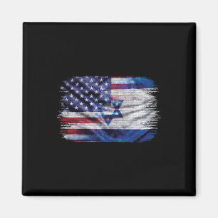 Israelisk Amerikansk Flagga Stolthet Israel Usa Fö Magnet