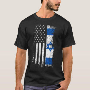 israelisk amerikansk Flagga T Shirt