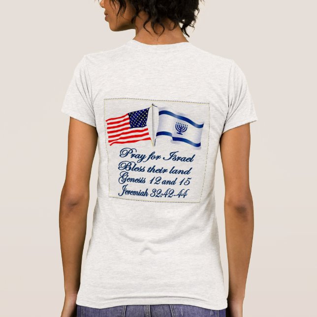 Israelisk amerikanska flaggansamling tee (Baksida)