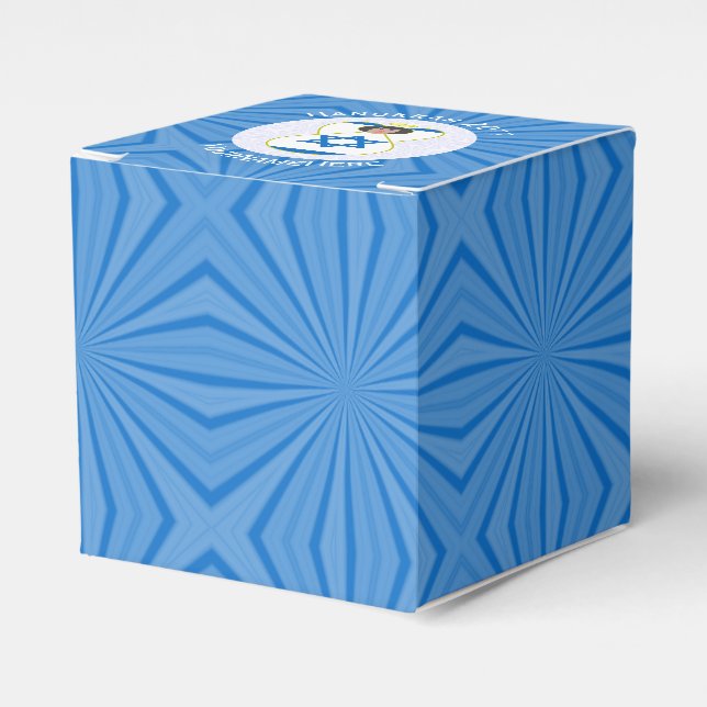 Israelisk ängel Hanukkah Flagga Personlig Kub Presentaskar (Framsidan Sidan)