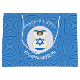 Israelisk ängelflagga för Hanukkah Stor presentpås