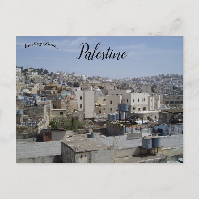 Israelisk bosättning i Hebron Palestine Vykort (Framsida)