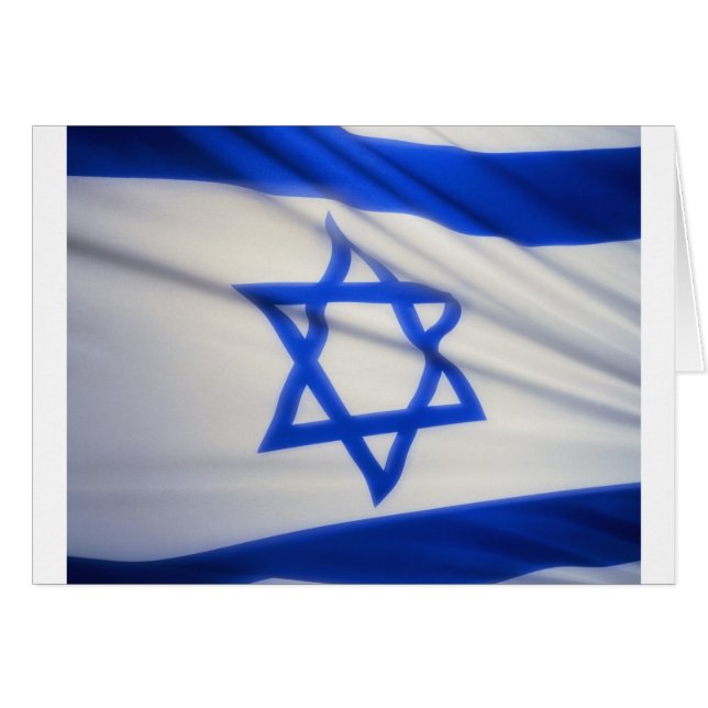 Israelisk flagga hälsningskort (Framsidan Horizontal)