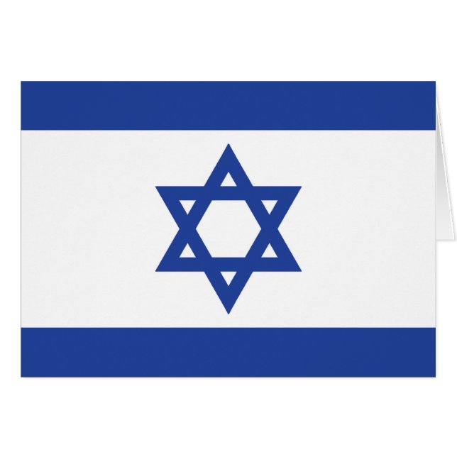 Israelisk Flagga Hälsningskort (Framsidan Horizontal)