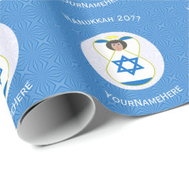 Israelisk flagga Hanukkah-ängel Personlig gåva Presentpapper