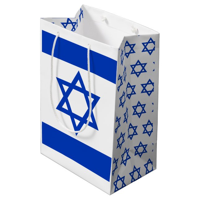 Israelisk Flagga med David-stjärnan, patrioter MD (Baksidan Vinklad)