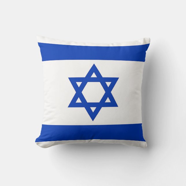 Israelisk Flagga om amerikanska MoJo Pillow Kudde (Framsida)