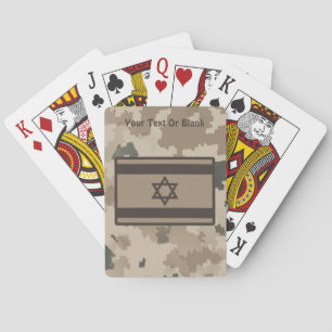 Israelisk Flagga på Desert Camo Casinokort
