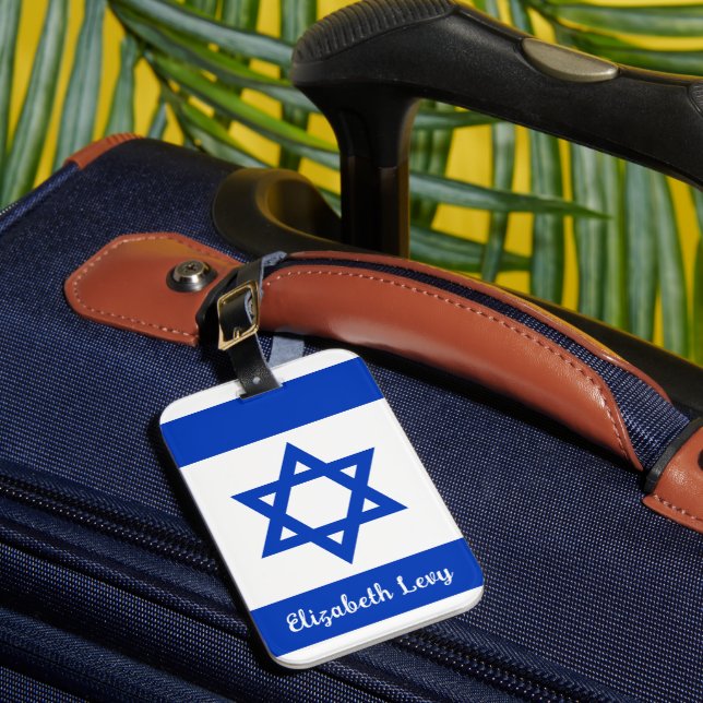 Israelisk Flagga Personlig Bagagebricka (Framsida Insitu 1)