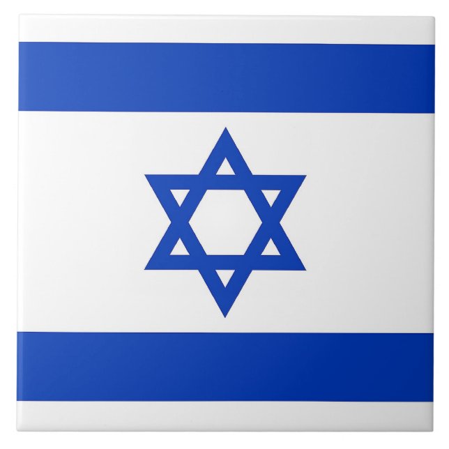 israelisk Flagga Tile Kakelplatta (Framsidan)