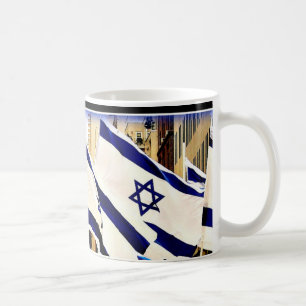 Israelisk flaggamugg kaffemugg