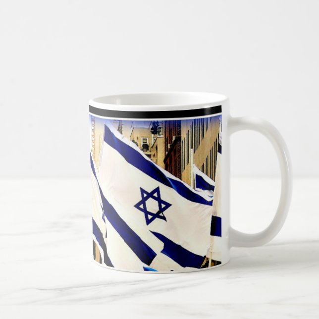 Israelisk flaggamugg kaffemugg (Höger)