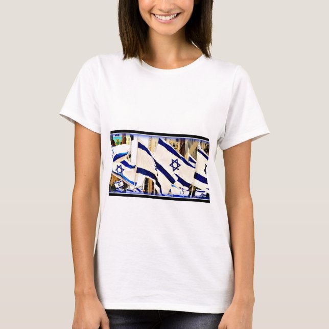Israelisk flaggaT-tröja Tee Shirt (Framsida)