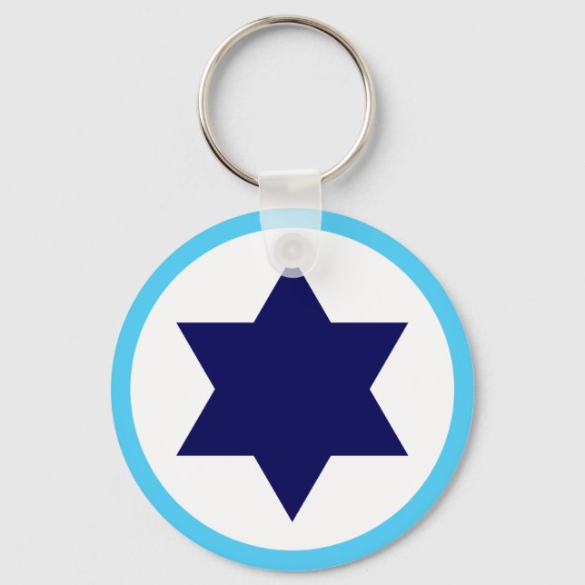 israelisk IAF Blue Star Roundel Nyckelring (Framsida)