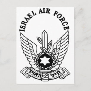 Israelisk israelisk armé ZAHAL Luft Force Emblem Vykort