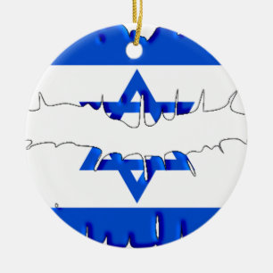 israelisk kyss julgransprydnad keramik