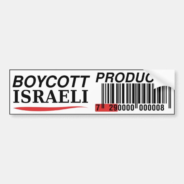 Israelisk produktbildekal för bojkott bildekal (Framsidan)