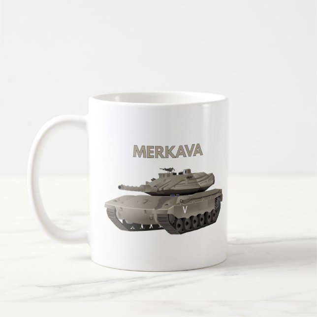 Israelisk Tank Merkava Kaffemugg (Vänster)