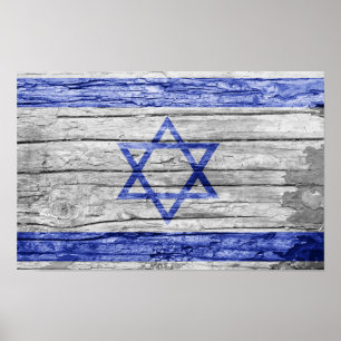 Israelisk träflagga poster