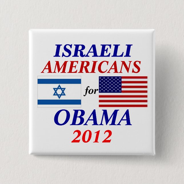 Israeliska amerikaner för Obama Knapp (Framsida)