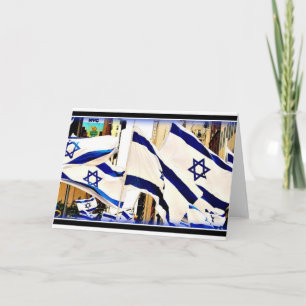 Israeliska Flagga-anteckningskort Kort