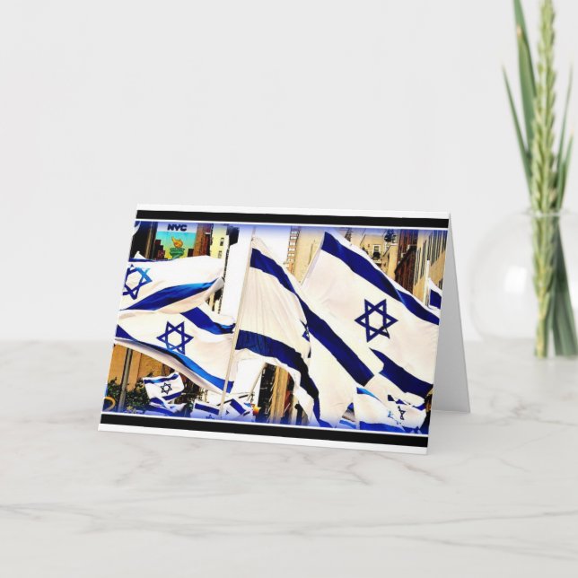Israeliska Flagga-anteckningskort Kort (Framsida)