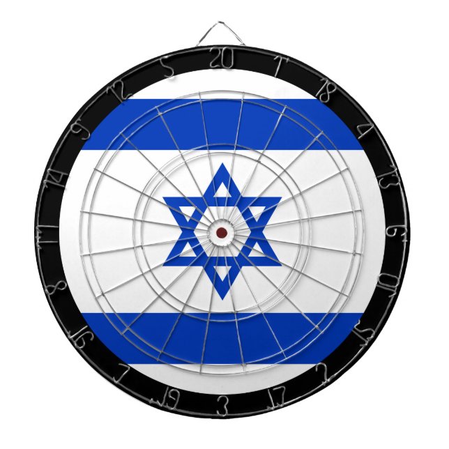 Israeliska Flagga Dartboard och Israel/speltavla Darttavla (Framsidan)
