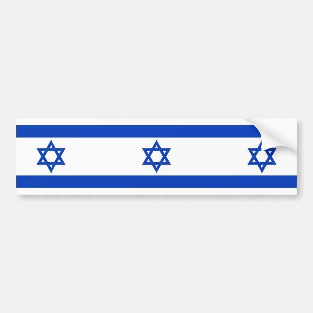 Israeliska Flagga (Israel) Bildekal (Framsidan)