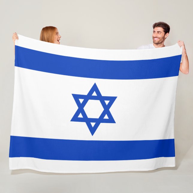 Israeliska Flagga (Israel) Fleecefilt (På plats)