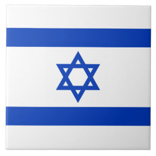 Israeliska Flagga (Israel) Kakelplatta