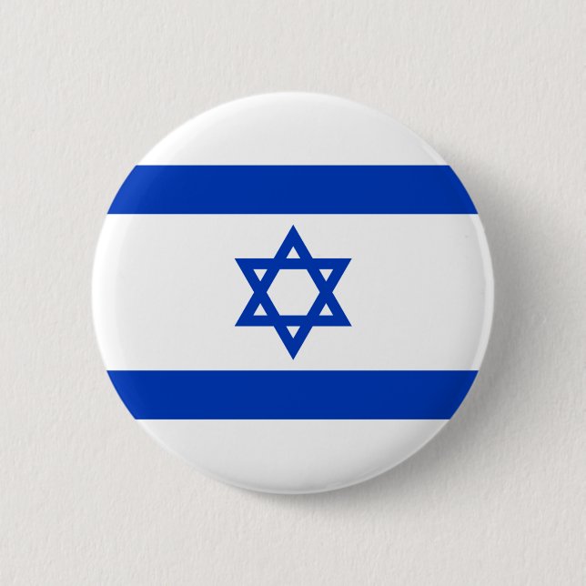Israeliska Flagga (Israel) Knapp (Framsida)