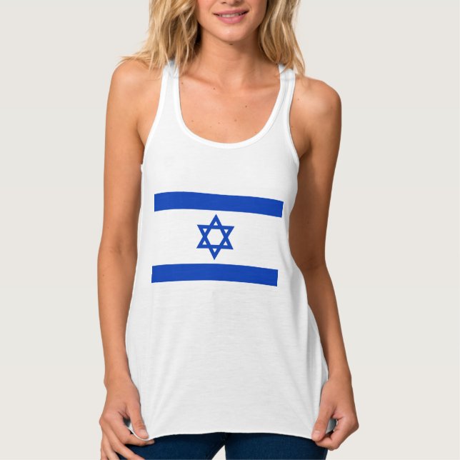 Israeliska Flagga (Israel) Linne Med Racerback (Framsida)