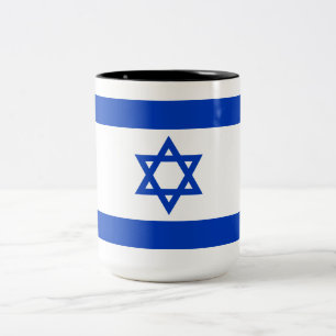 Israeliska Flagga (Israel) Två-Tonad Mugg