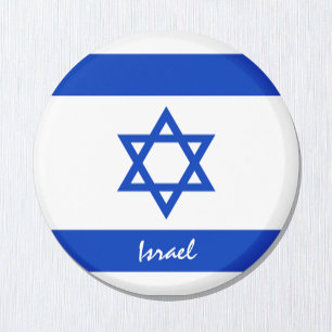 Israeliska flagga och Israel - resor/sportfantaste Magnet