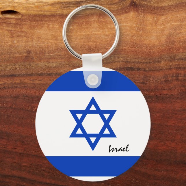 Israeliska Flagga och israeliska helgdag, patriote Nyckelring (Framsida)