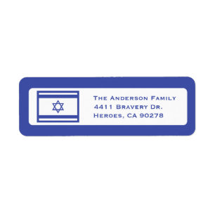 Israeliska Flagga Returetiketter Returadress Etikett