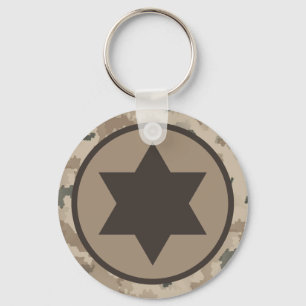 israeliska IAF-stjärnan David Roundel - Desert Nyckelring