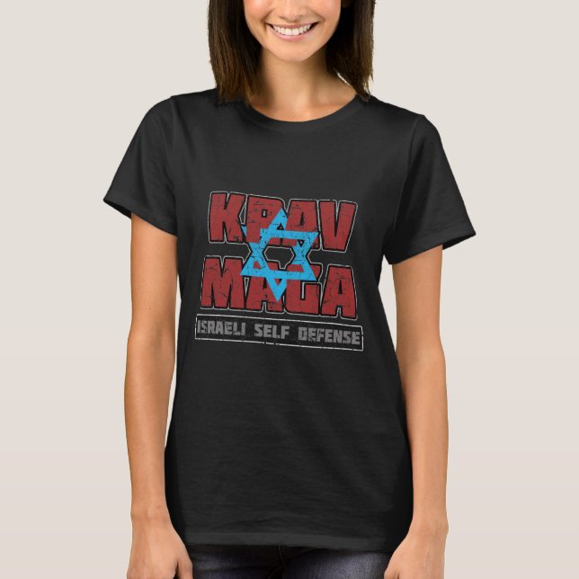 Israeliska Krav Maga Magen David T Shirt (Framsida)